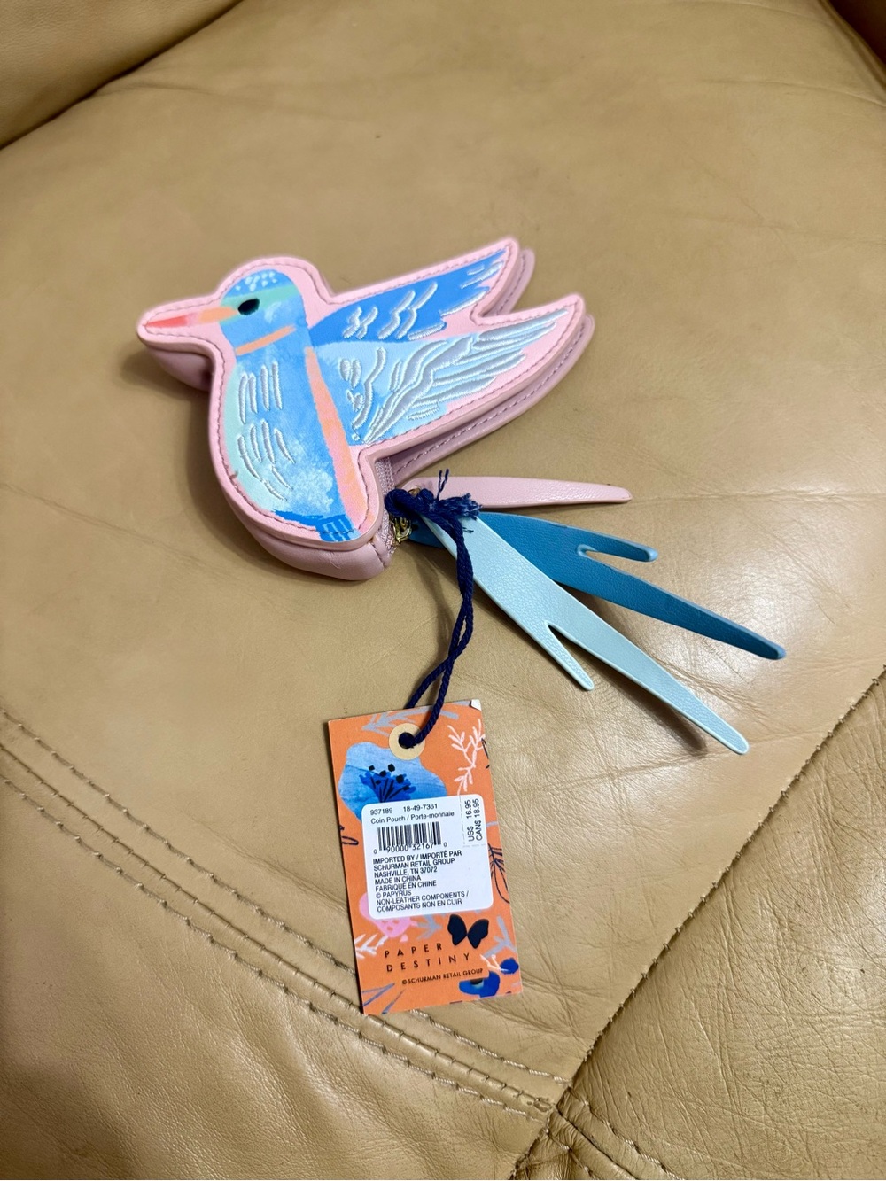 Paper Destiny Crazy Kingdom Parrot Bird Coin
Pouch NWT Novelty Purse
